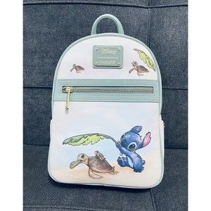Loungefly Disney Lilo & Stitch Stitch And Turtle Leaf Mini Backpack NWT